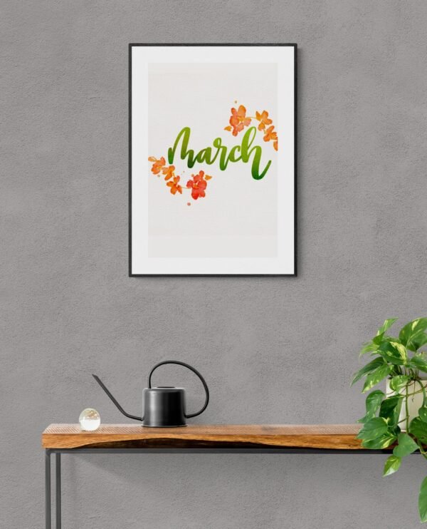 March, Typography Wall Art, Instant Download, Digital Download, Typography Prints - Image 9