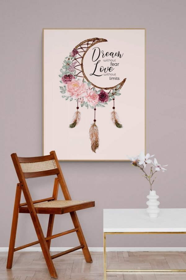 Dream Without Fear Love Without Limits Wall Art, Digital Download, PRINTABLE Home Decor Canvas Art - Image 5