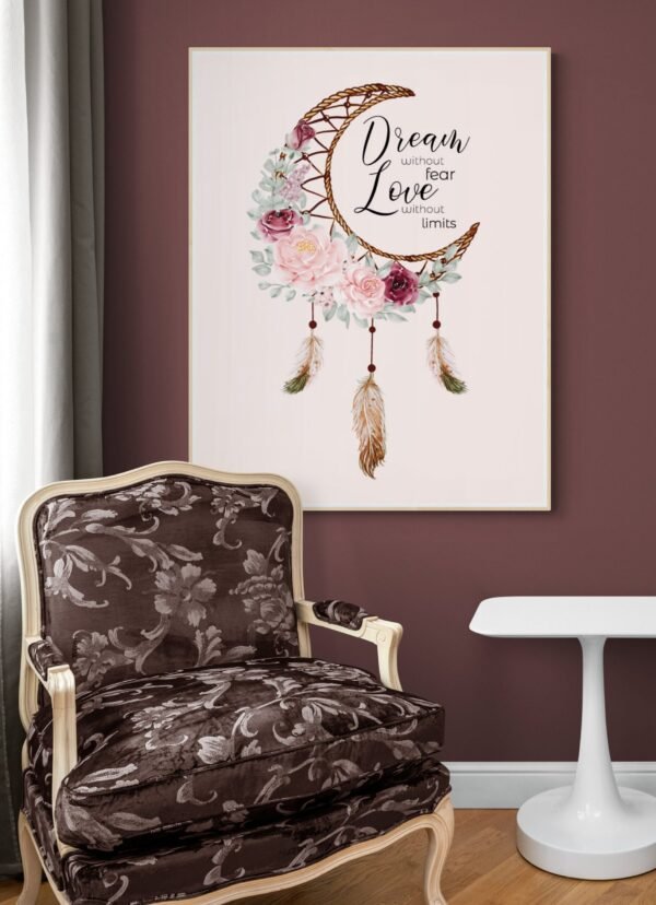 Dream Without Fear Love Without Limits Wall Art, Digital Download, PRINTABLE Home Decor Canvas Art - Image 7
