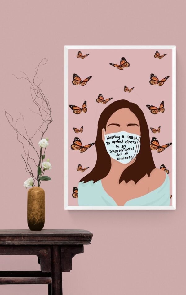 Wearing A Mask To Protect Others Is An International Act Of Kindness, Face Mask Svg, Wear Mask Printable, Digital Download - Image 6