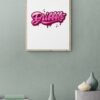 Dribble, Typography Wall Art, Instant Download, Digital Download, Typography Prints