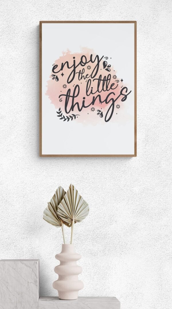 Enjoy The Little Things Home Decor Wall Art, PRINTABLE Wall Art, Digital Download, Enjoy Canvas Art