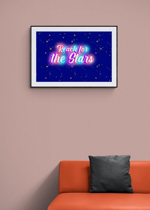 Reach for the stars, Typography Wall Art, Instant Download, Digital Download, Typography Prints - Image 3
