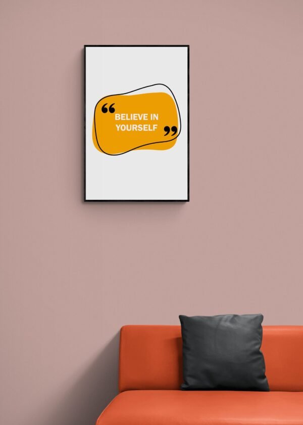 Believe in Yourself, Typography Wall Art, Instant Download, Digital Download, Typography Prints - Image 3