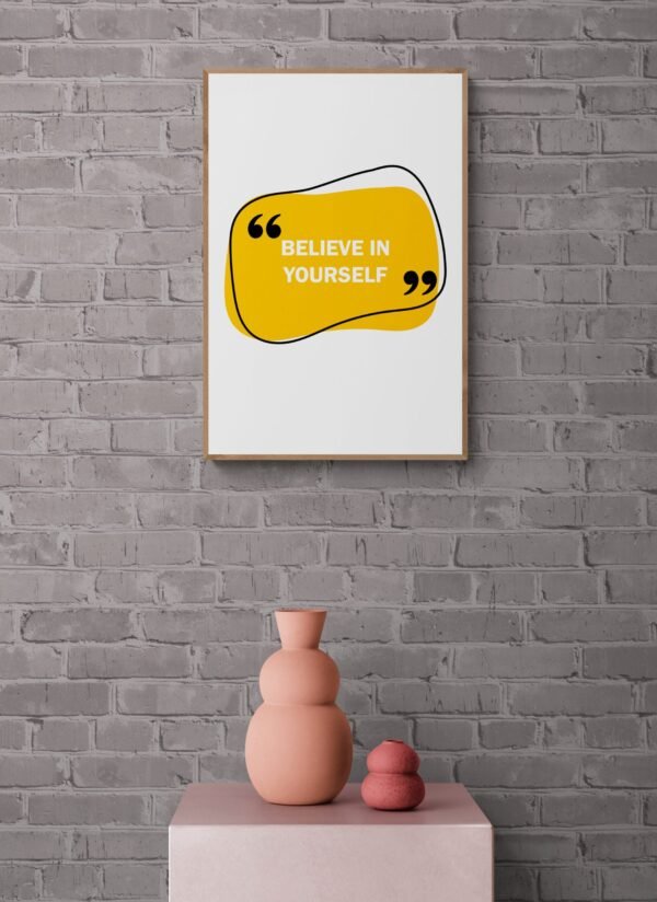 Believe in Yourself, Typography Wall Art, Instant Download, Digital Download, Typography Prints - Image 5