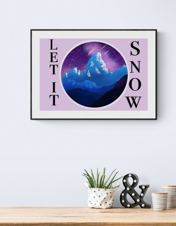 Let it snow, Typography Wall Art, Instant Download, Digital Download, Typography Prints - Image 4