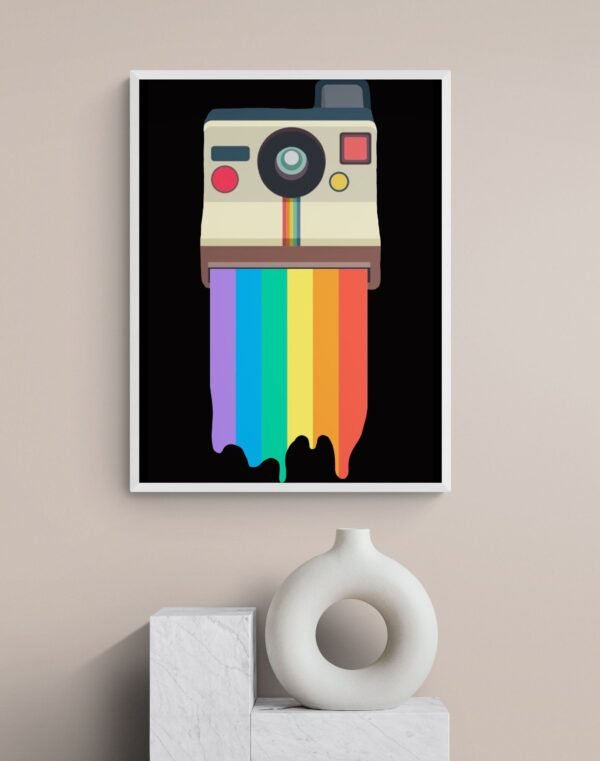 Camera Art, Rainbow Wall Art, LGBT Wall Decor, Pride Print, Printable Wall Art, Digital Download - Image 4