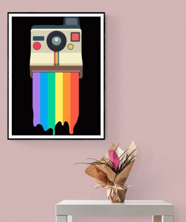 Camera Art, Rainbow Wall Art, LGBT Wall Decor, Pride Print, Printable Wall Art, Digital Download - Image 5