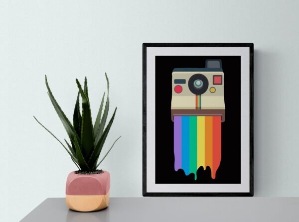 Camera Art, Rainbow Wall Art, LGBT Wall Decor, Pride Print, Printable Wall Art, Digital Download - Image 8