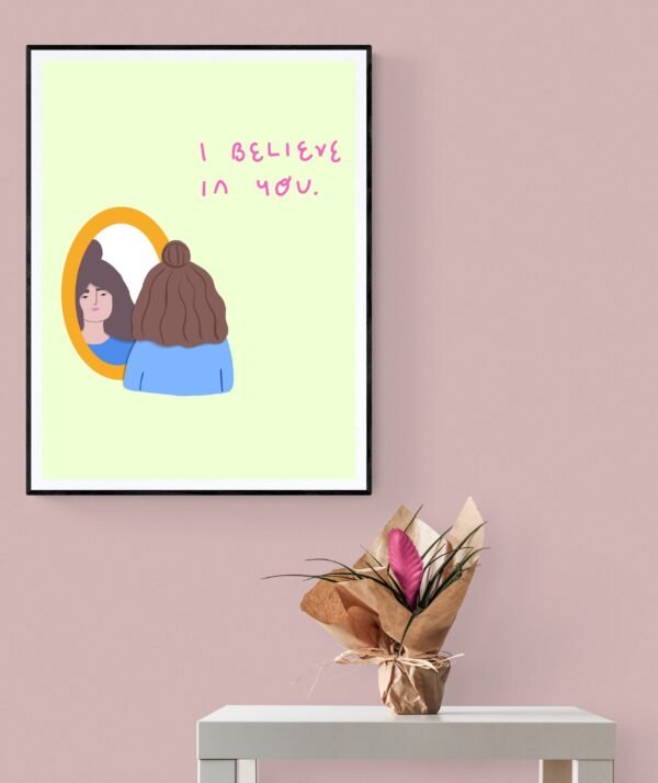 Believe In Yourself Wall Decor, Self Love Wall Art, Positive Affirmation, Self Love Poster, Printable Wall Art, Digital Download - Image 5