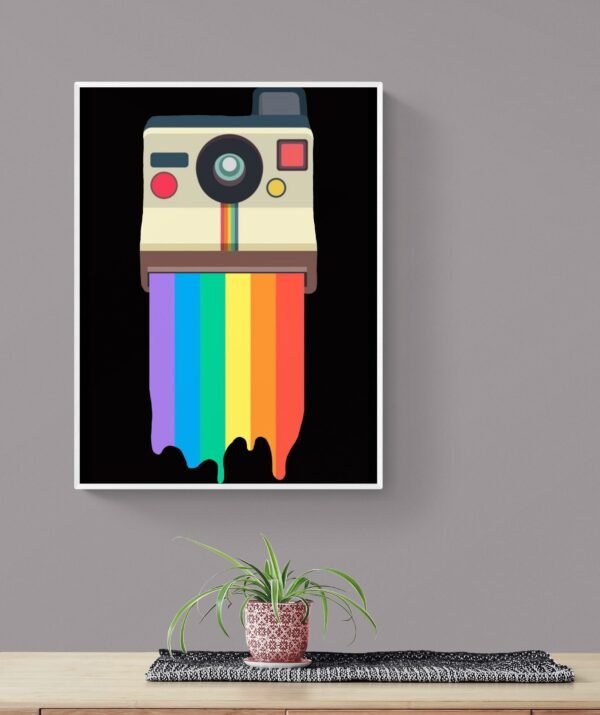 Camera Art, Rainbow Wall Art, LGBT Wall Decor, Pride Print, Printable Wall Art, Digital Download - Image 9