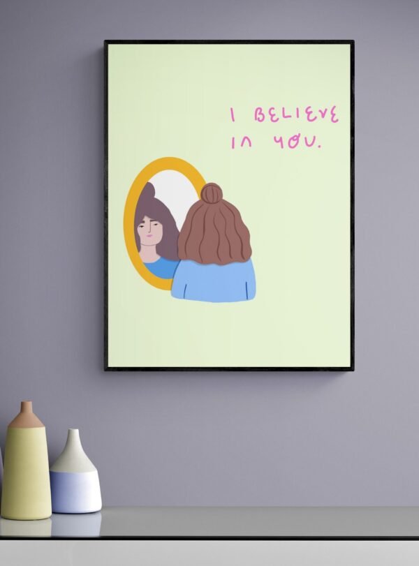 Believe In Yourself Wall Decor, Self Love Wall Art, Positive Affirmation, Self Love Poster, Printable Wall Art, Digital Download - Image 7