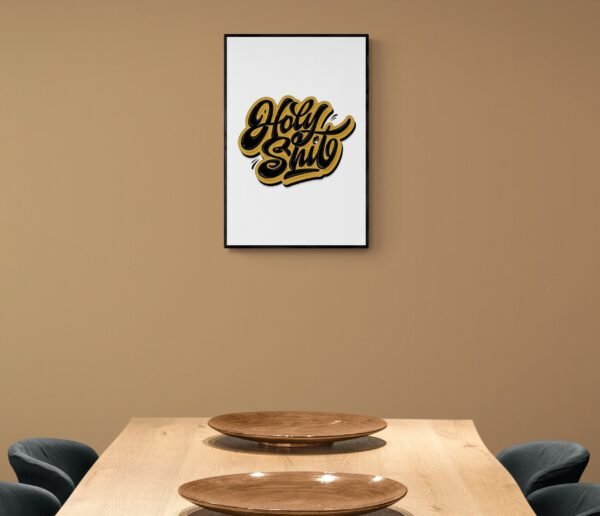 Holy Shit, Typography Wall Art, Instant Download, Digital Download, Typography Prints - Image 2