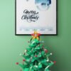 Merry Christmas Wall Art, Digital Download, Christmas Printable, Instant Prints, Christmas Party Background, Christmas Wall Frames, Wall Art - Image 9