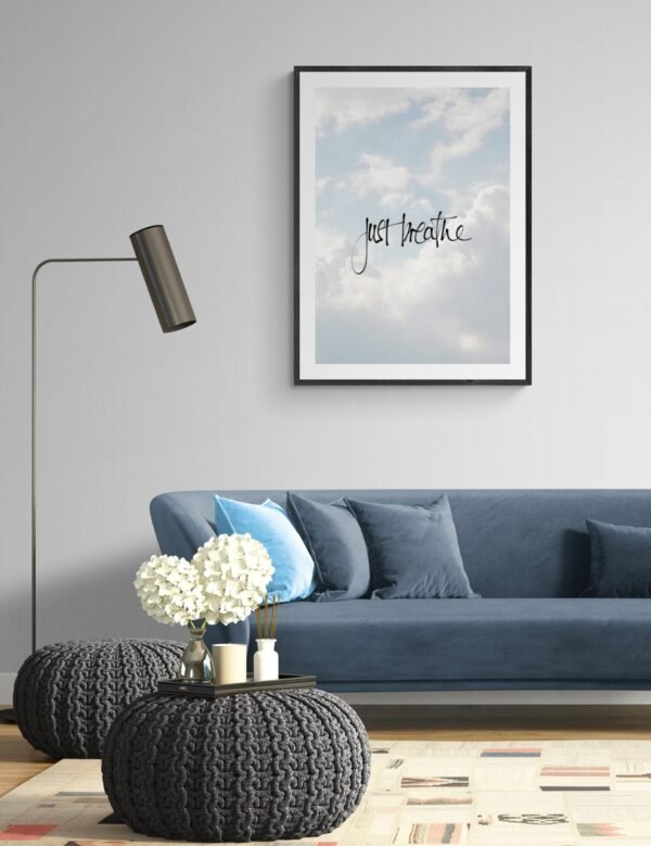 Just Breathe, Positive Quotes, Just Breathe Wall Posters, Instant Download, Digital Download, Positive Quotes Wall Art, Wall Posters - Image 8