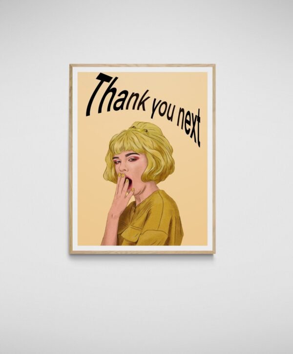 Thank You Next Printable Wall Art, Boss Lady Quote Art Print, Feminist Poster, Strong Women, Digital Download