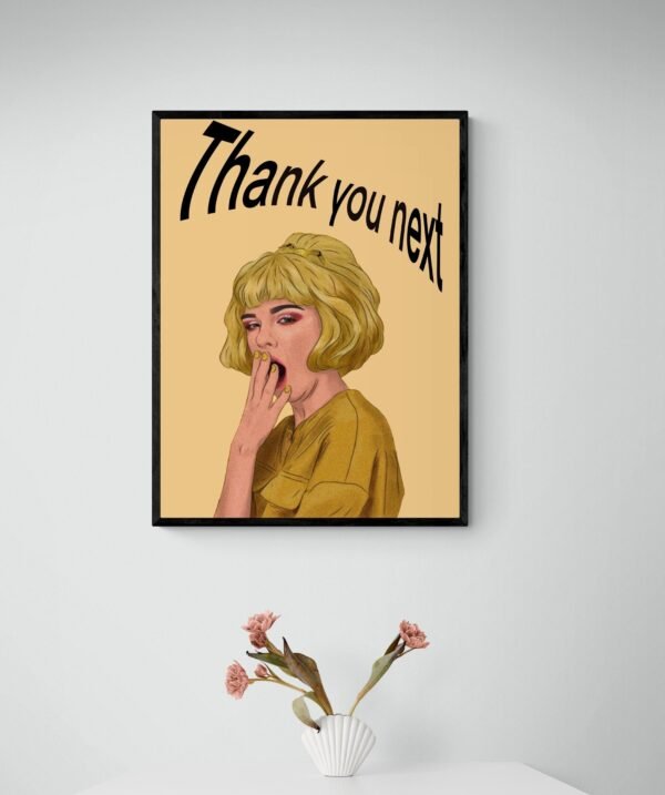 Thank You Next Printable Wall Art, Boss Lady Quote Art Print, Feminist Poster, Strong Women, Digital Download - Image 2