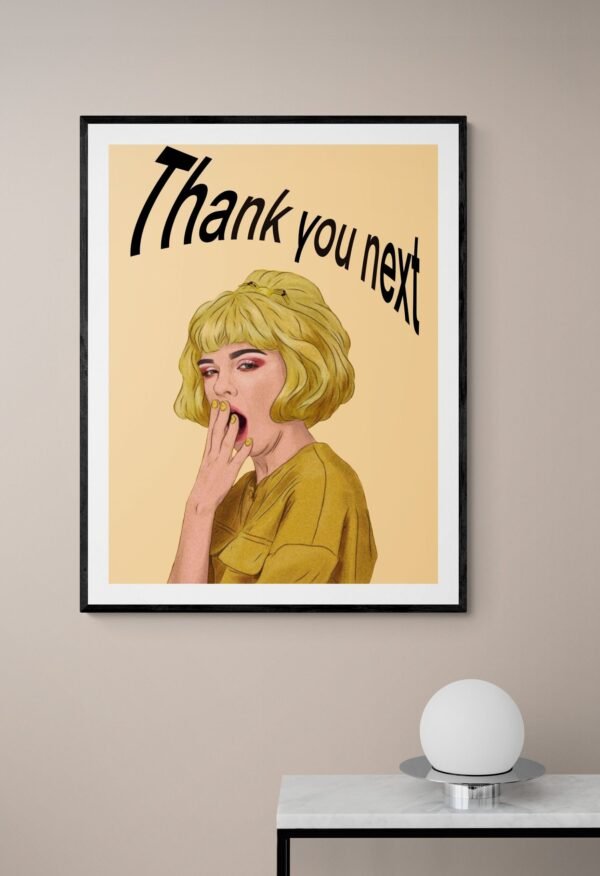 Thank You Next Printable Wall Art, Boss Lady Quote Art Print, Feminist Poster, Strong Women, Digital Download - Image 4