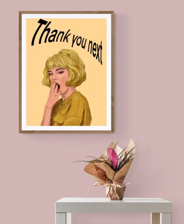 Thank You Next Printable Wall Art, Boss Lady Quote Art Print, Feminist Poster, Strong Women, Digital Download - Image 5