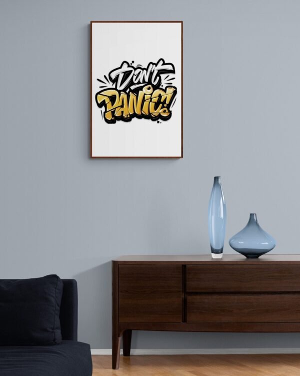 Don't Panic, Typography Wall Art, Instant Download, Digital Download, Typography Prints, Digital Typography, Stay Calm Quote, Positive Quote - Image 5