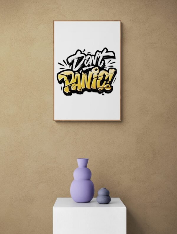 Don't Panic, Typography Wall Art, Instant Download, Digital Download, Typography Prints, Digital Typography, Stay Calm Quote, Positive Quote - Image 6