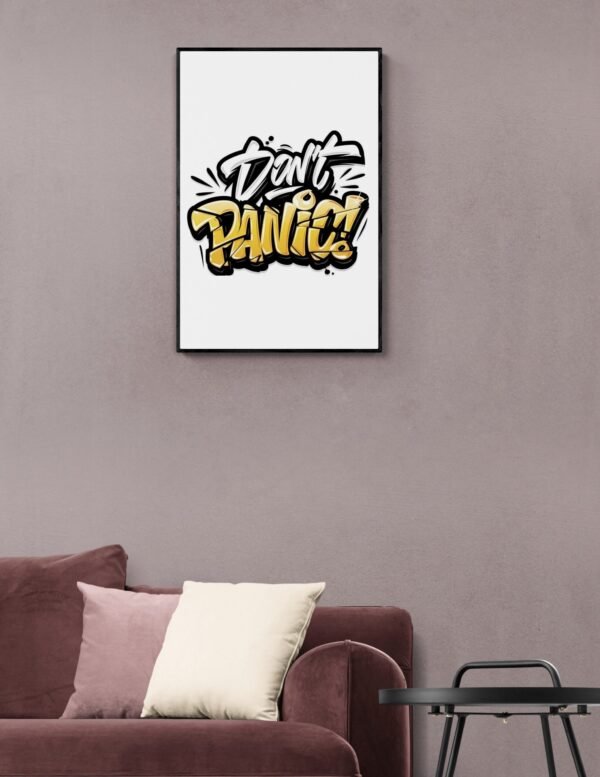 Don't Panic, Typography Wall Art, Instant Download, Digital Download, Typography Prints, Digital Typography, Stay Calm Quote, Positive Quote - Image 7