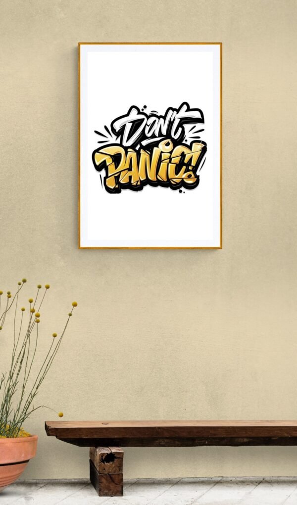 Don't Panic, Typography Wall Art, Instant Download, Digital Download, Typography Prints, Digital Typography, Stay Calm Quote, Positive Quote - Image 9