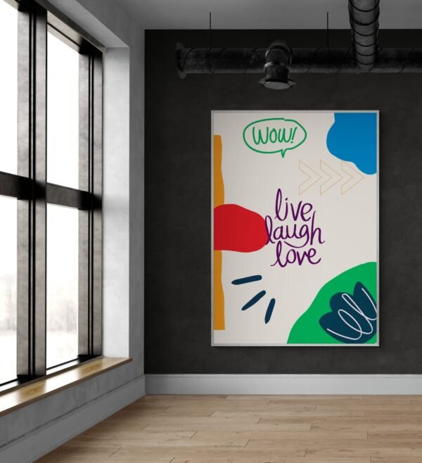 Live Laugh Love Poster, Instant Download , Quotes Wall Art, Digital Download, Motivational Quotes, Self Love Printable Quotes - Image 7