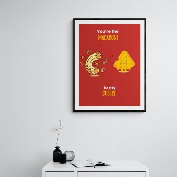 You're The Macaroni To My Cheese, Food Lover Wall Art, Foodie Couple Gift, Printable Wall Art, Digital Download - Image 9