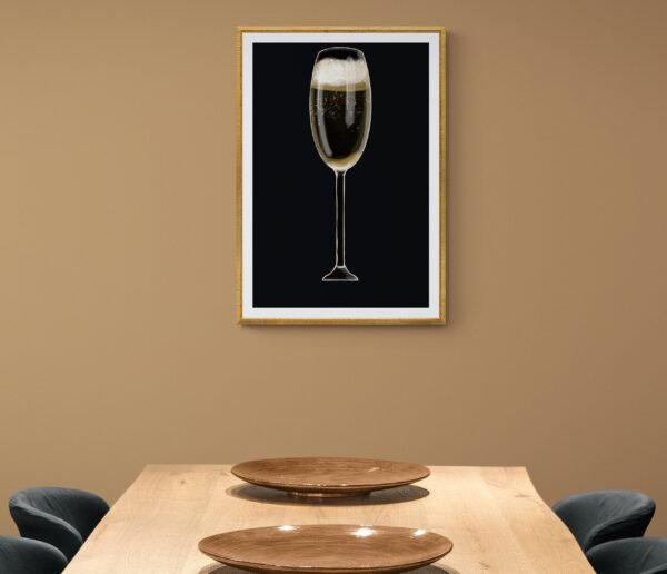 Champagne Wall Art, Champagne Wall Poster, Champagne Frame Wall Hanging, Digital Download, Instant Download, Champagne Wall Decoration , - Image 4