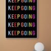 Keep Going Wall Art, Keep Going Print, Printable Wall Art, Digital Download, Colorful Print Art Quote, Keep Going Poster, Typography Print - Image 5