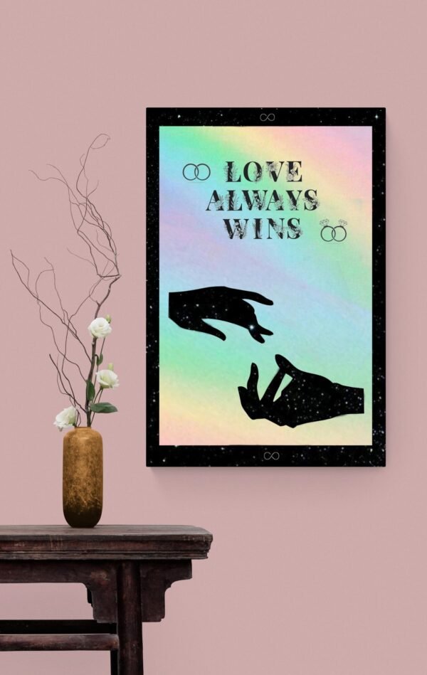 LGBTQ Engagement Wall Art, Digital Download, Love is Love, Love Wins, Lesbian Pride, Downloadable Prints, Lesbian Wedding Gift, Lesbian Love - Image 8