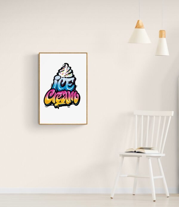 Ice cream, Typography Wall Art, Instant Download, Digital Download, Typography Prints, Ice cream Lover - Image 4
