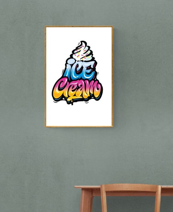 Ice cream, Typography Wall Art, Instant Download, Digital Download, Typography Prints, Ice cream Lover - Image 8