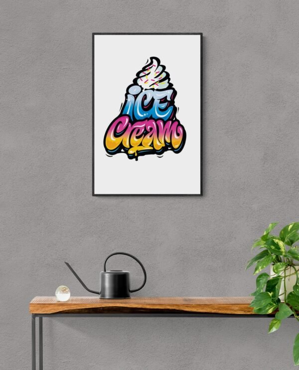 Ice cream, Typography Wall Art, Instant Download, Digital Download, Typography Prints, Ice cream Lover - Image 9