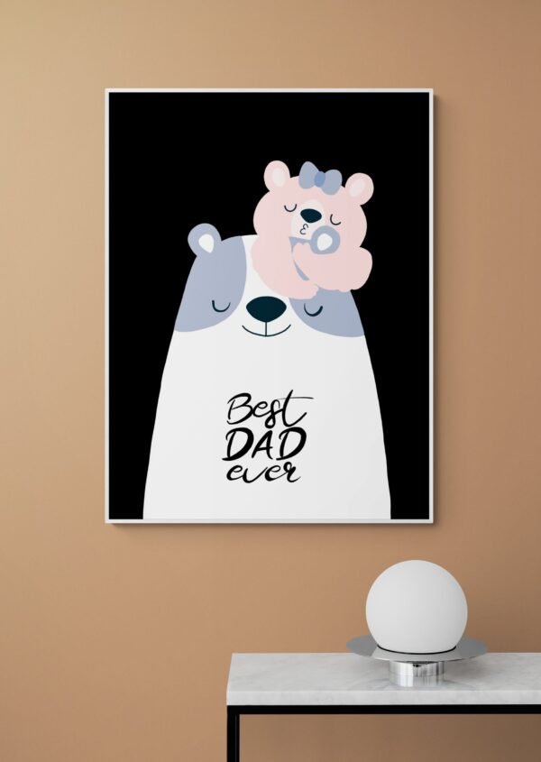 Father Day Wall Art, Gift for dad, Digital Download, Wall Decor, Fathers Day Poster, Fathers Day Decor, Animal Lover Dad - Image 5