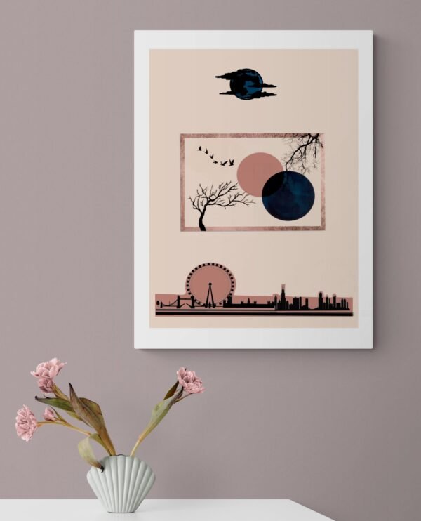 City Wall Art, City Print, City Art, Printable Wall Art, Home Decor, Digital Download, City Wall Decor, Abstract Wall Art, Abstract City - Image 3