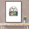 Always Be Happy Digital Wall Art, Digital Download, Happy PRINTABLE Canvas Art, Home Decor Print Art - Image 5