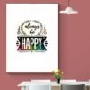 Always Be Happy Digital Wall Art, Digital Download, Happy PRINTABLE Canvas Art, Home Decor Print Art - Image 6