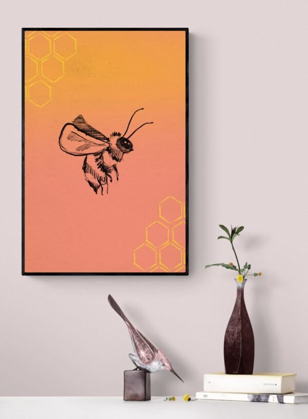 Bee Wall Art, Bumble Bee Wall Art, Digital Download, Bee Print, Bee Decor, Honey Bee, Bee Wall Decor, Farmhouse Decor, Beekeeper Gift - Image 9