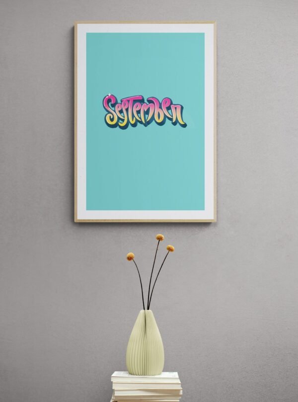 September , Typography Wall Art, Instant Download, Digital Download, Typography Prints - Image 4