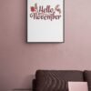 Hello November, Typography Wall Art, Instant Download, Digital Download, Typography Prints - Image 5