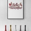 Hello November, Typography Wall Art, Instant Download, Digital Download, Typography Prints - Image 6