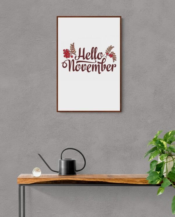 Hello November, Typography Wall Art, Instant Download, Digital Download, Typography Prints - Image 9