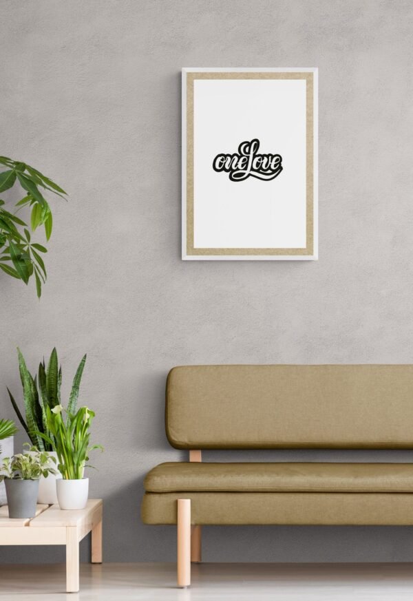 One Love, Typography Wall Art, Instant Download, Digital Download, Typography Prints, Love Quotes, Couple Wall Art - Image 3