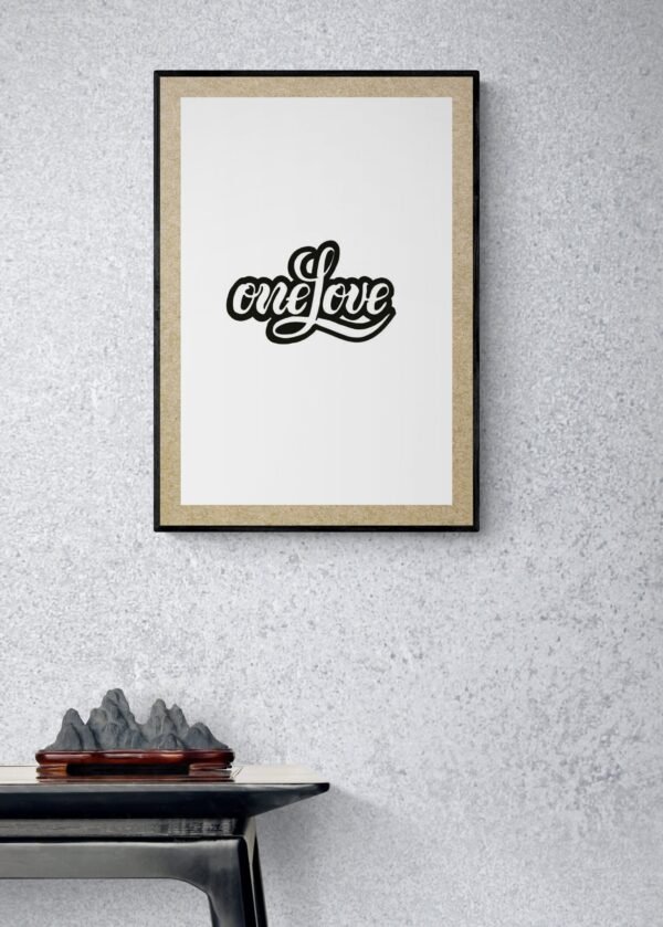One Love, Typography Wall Art, Instant Download, Digital Download, Typography Prints, Love Quotes, Couple Wall Art - Image 4