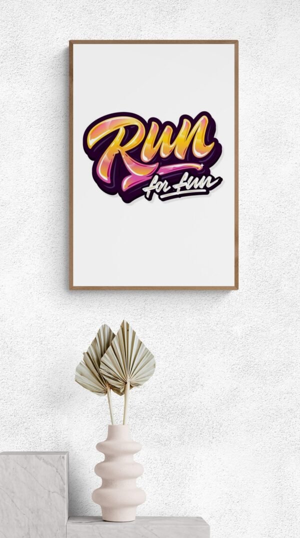 Run for Fun, Typography Wall Art, Instant Download, Digital Download, Typography Prints, Fitness Quotes, Life Quotes - Image 9