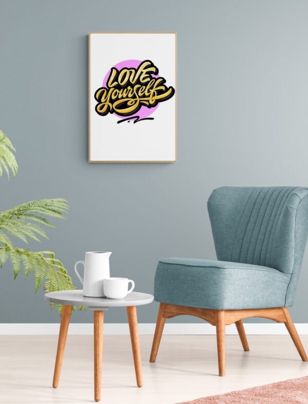 Love Yourself, Typography Wall Art, Instant Download, Digital Download, Typography Prints - Image 9