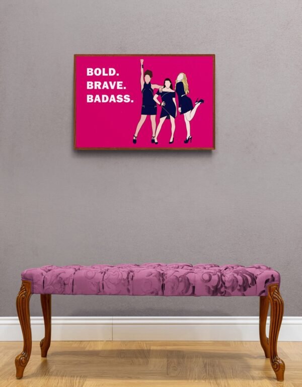 Bold, Brave, Badass, Typography Wall Art, Instant Download, Digital Download, Typography Prints