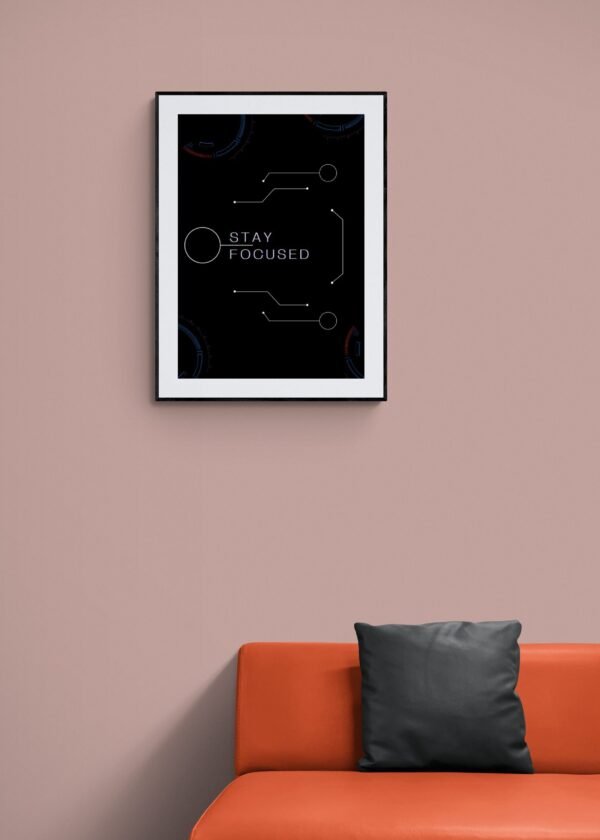 Stay Focused, Typography Wall Art, Instant Download, Digital Download, Typography Prints - Image 3